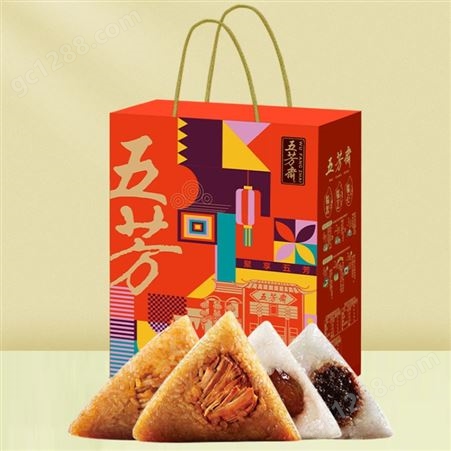 五芳斋粽子6只鲜肉批发实惠包装口味纯正礼盒